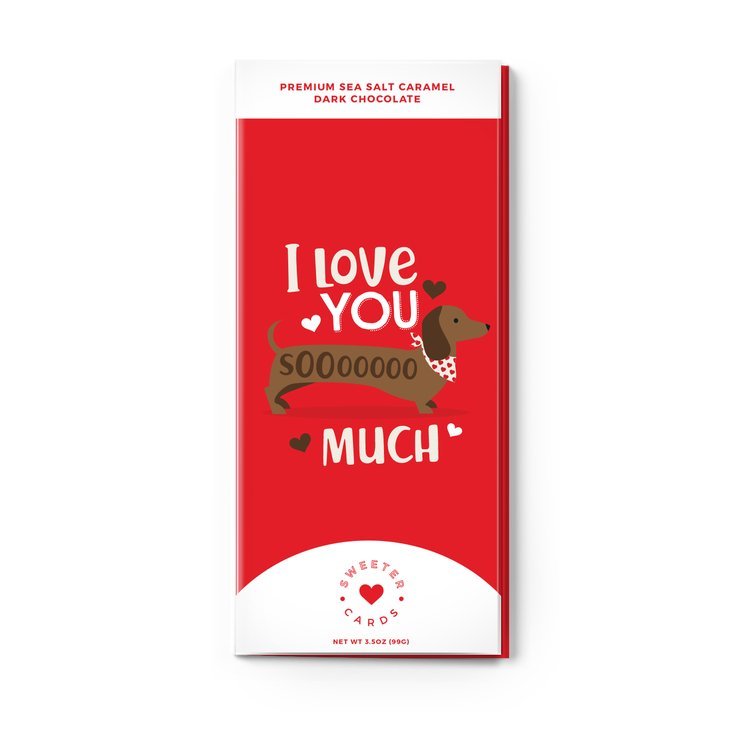 Valentine's Day Chocolate Card: "I Love You SoOoO Much" - Jersey Border Collars