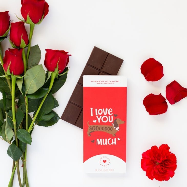 Valentine's Day Chocolate Card: "I Love You SoOoO Much" - Jersey Border Collars