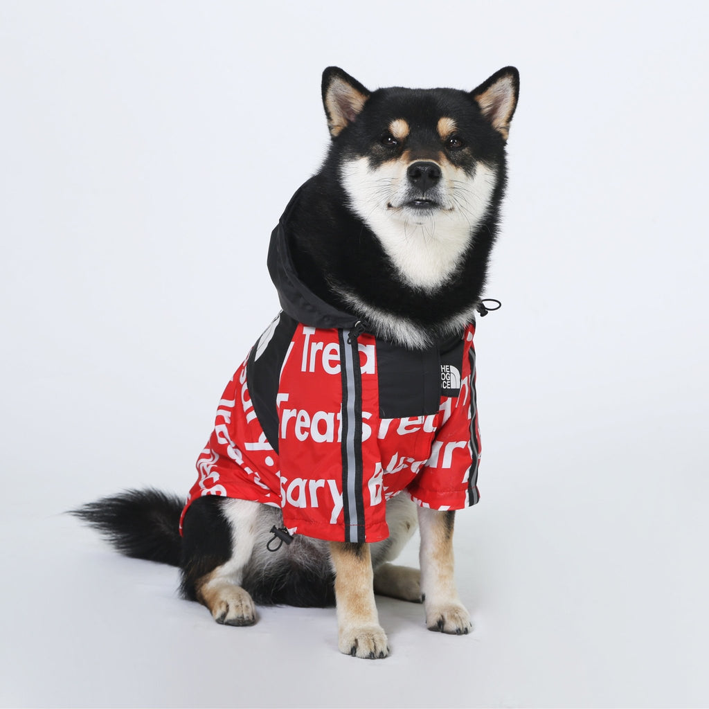 The Dog Face Red Windbreaker Jacket - Jersey Border Collars