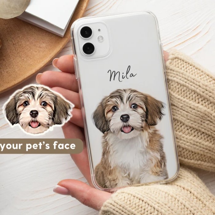 Custom Pet Phone Clear Case - Jersey Border Collars