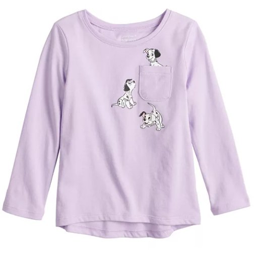 Disney's 101 Dalmatians Toddler Girl Graphic High - Low Tee by Jumping Beans® - Jersey Border Collars