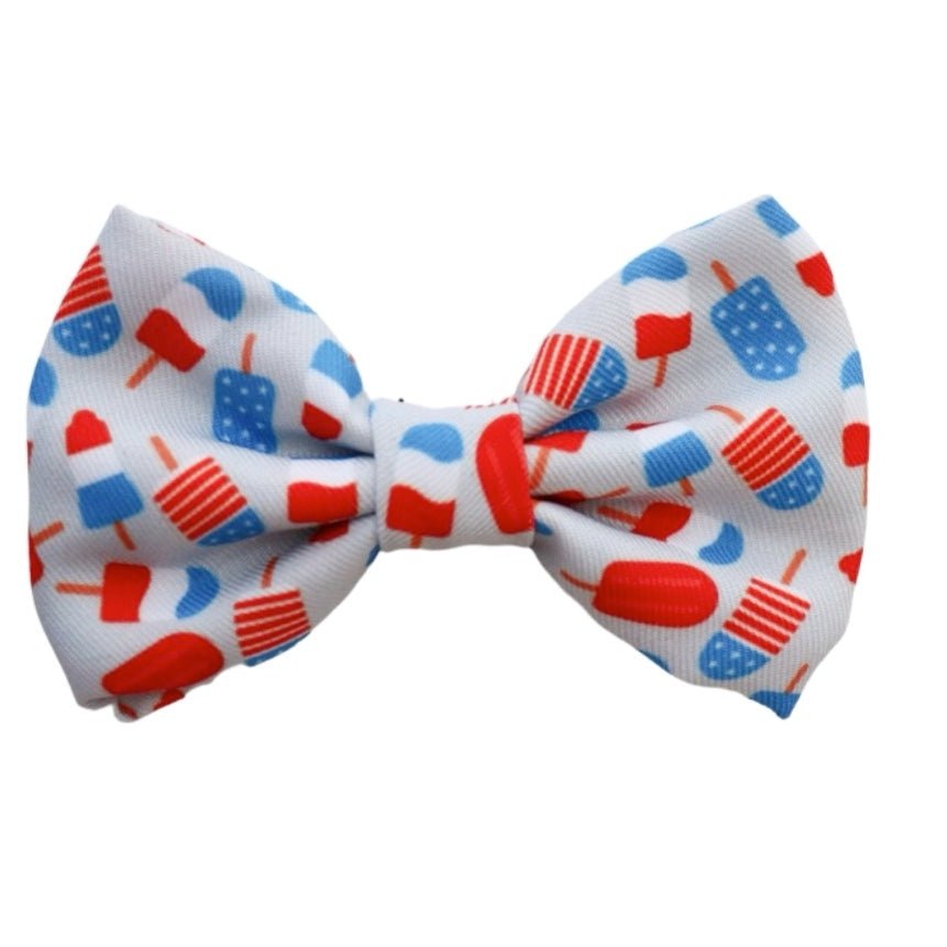 PATRIOTIC ICE POPS - DOG COLLAR BOW TIE - Jersey Border Collars