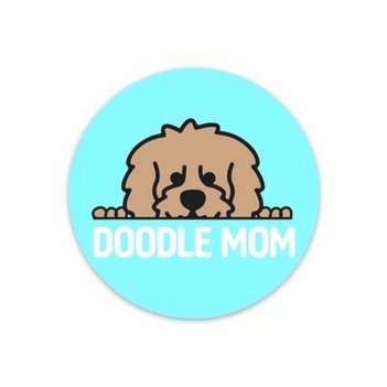 Tan Doodle Mom Sticker - Jersey Border Collars