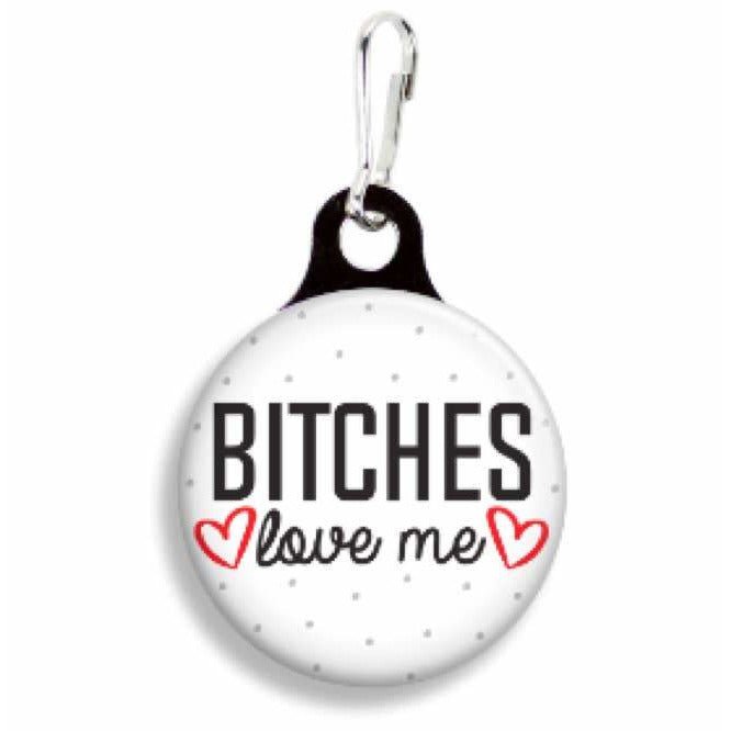 Bitches Love Me Collar Charm - Jersey Border Collars