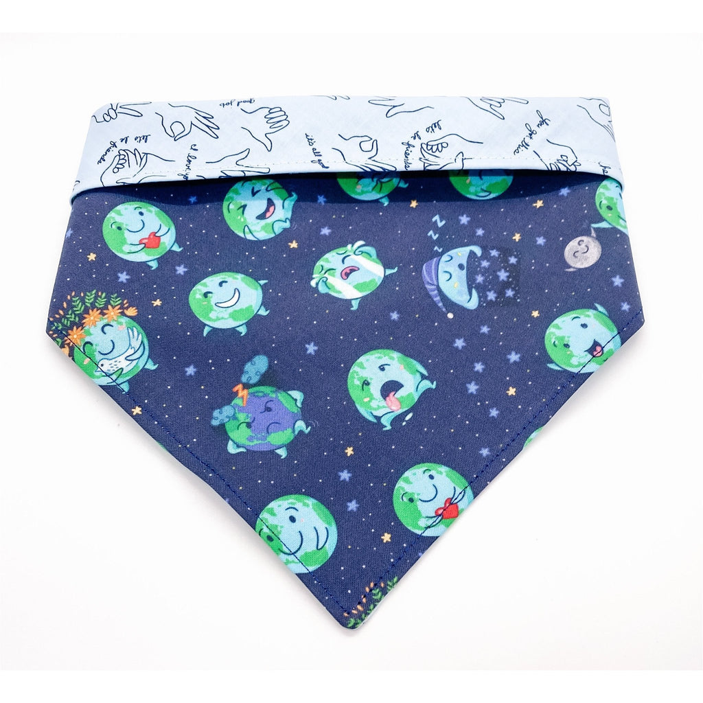 Earth Day Bandana - Reversible - Jersey Border Collars