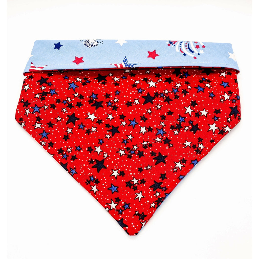 Star Spangled Snoopy Bandana - Reversible - Jersey Border Collars