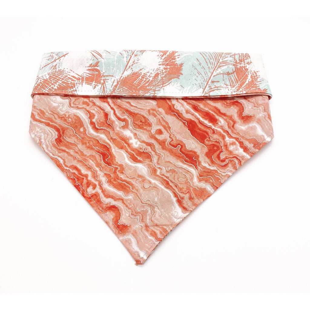 Creamsicle / Feather Bandana - Reversible - Jersey Border Collars