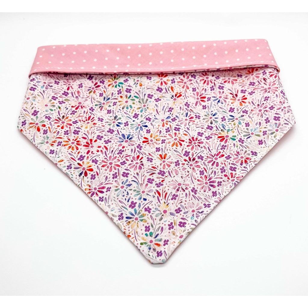 Summer's Bloom Bandana - Reversible - Jersey Border Collars