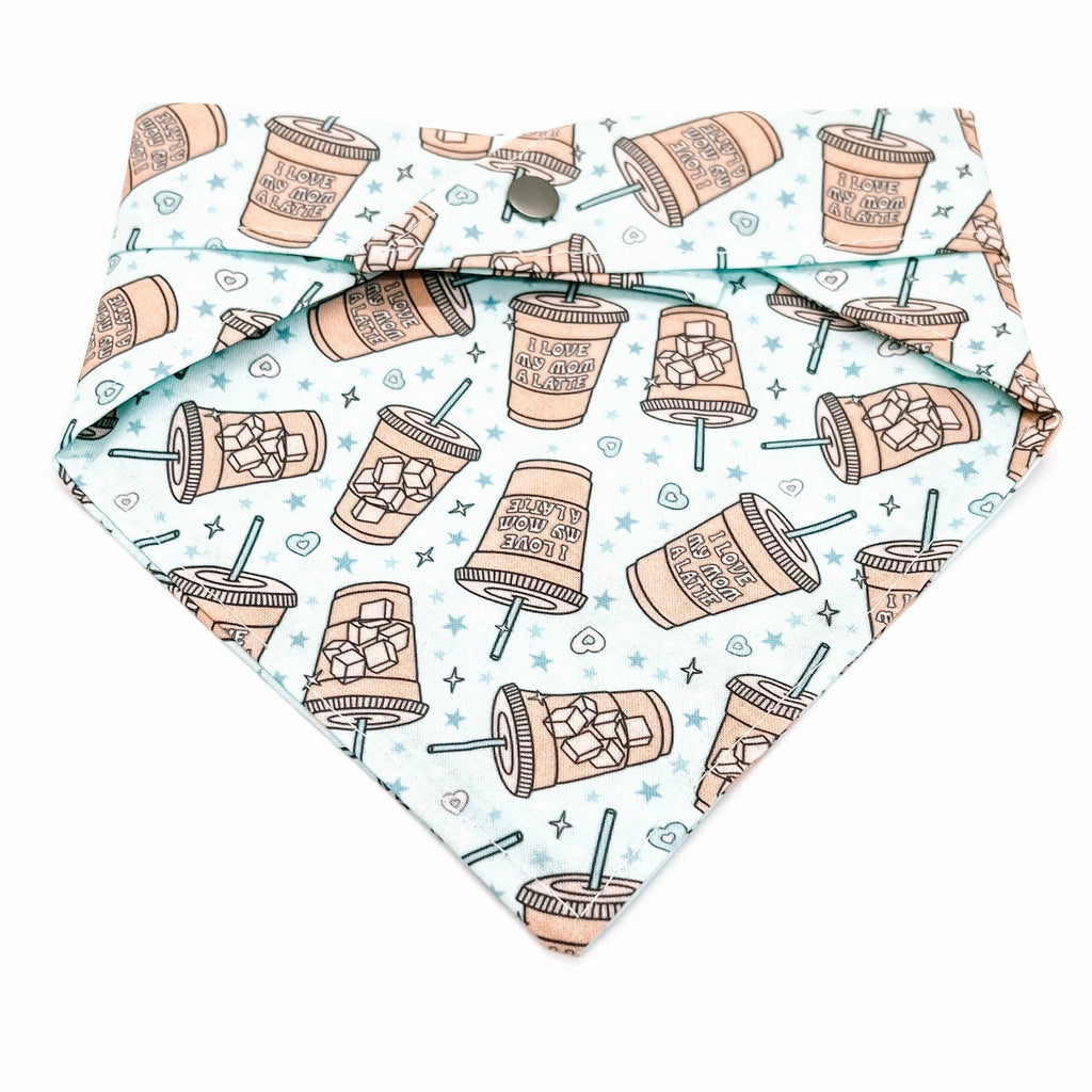 I Love My Mom A Latte / Blue Bandana - Jersey Border Collars