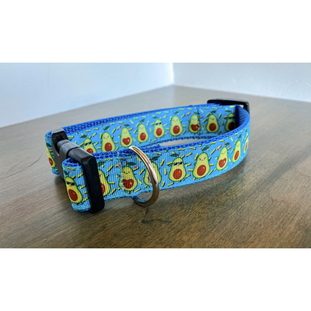 Dancing Avocado Dog Collar - Jersey Border Collars