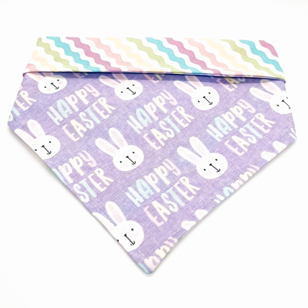 Happy Easter Bandana - Reversible - Jersey Border Collars