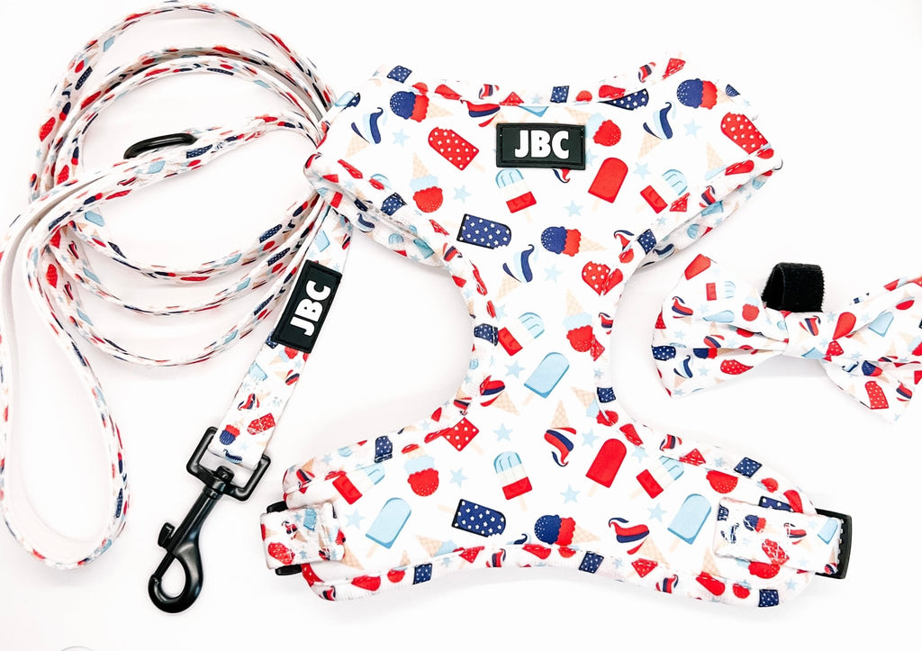 Pawtriotic Adjustable Harness - Jersey Border Collars