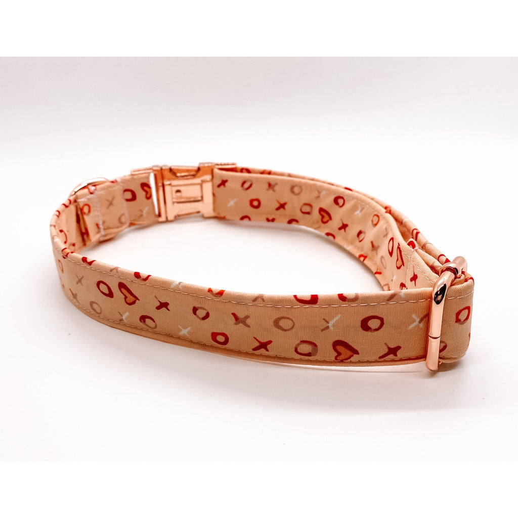 Hugs & Kisses Pink Collar - Jersey Border Collars