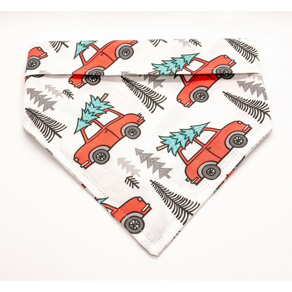 Christmas Tree Car Woodland Bandana - Jersey Border Collars