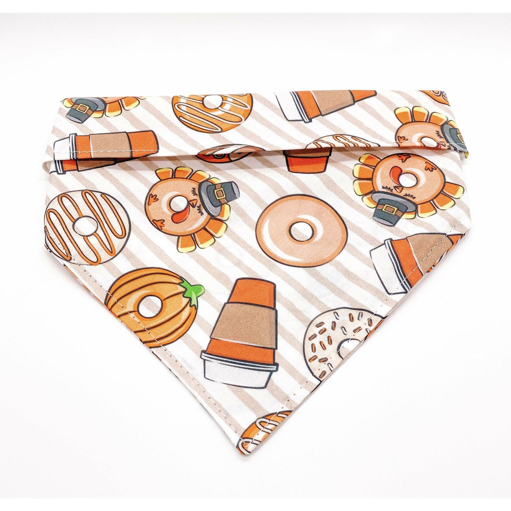 Thanksgiving Donuts & Coffee Bandana - Jersey Border Collars