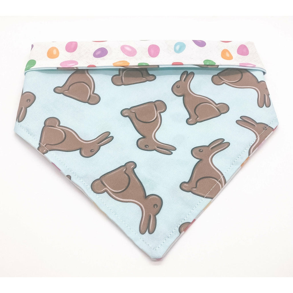 Chocolate Bunny / Jelly Beans Bandana - Reversible - Jersey Border Collars