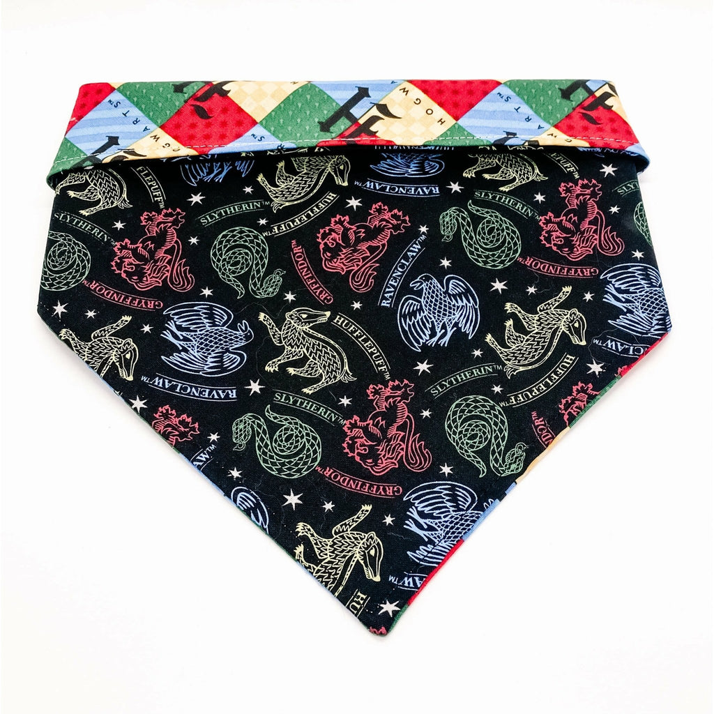 Harry Potter Hogwarts Bandana - Reversible - Jersey Border Collars