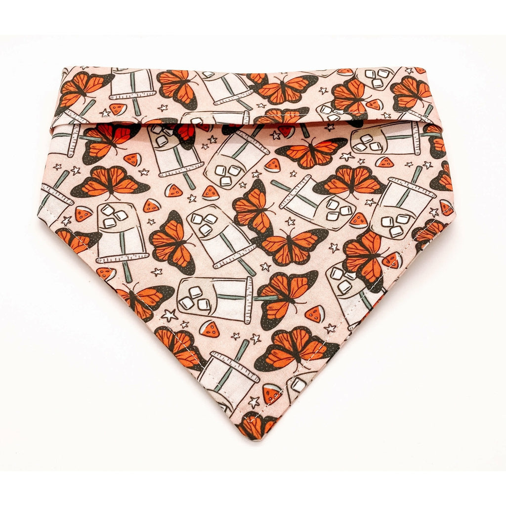 Butterflies & Iced Coffee Bandana - Jersey Border Collars