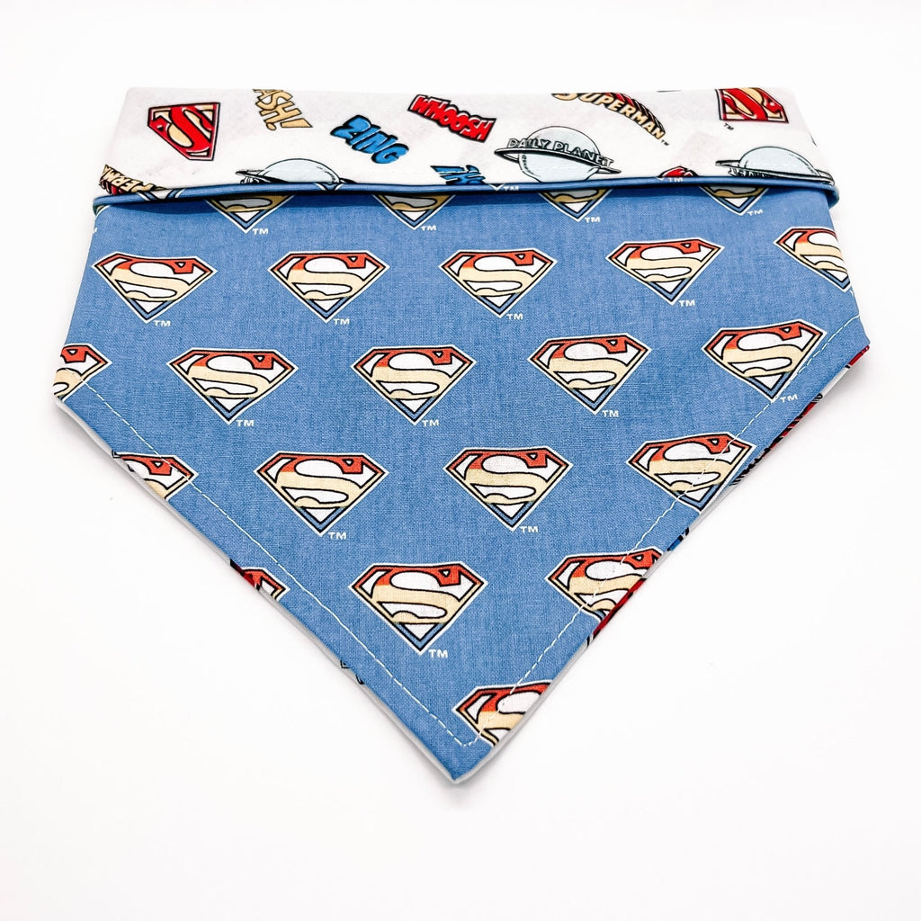 Superman Bandana - Reversible - Jersey Border Collars