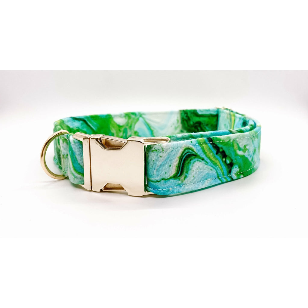 Emerald Blast Adjustable Collar - Jersey Border Collars