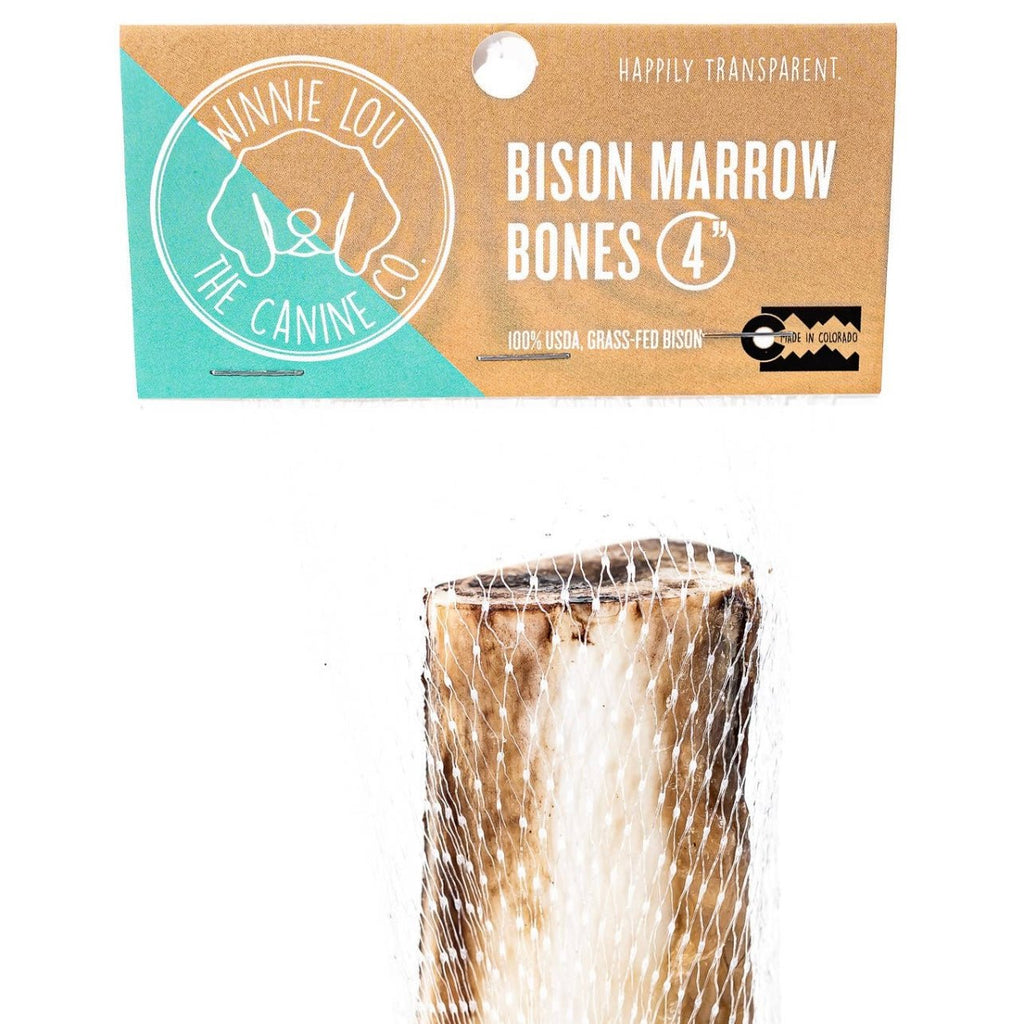 Bison Marrow Bone - 4" - Jersey Border Collars