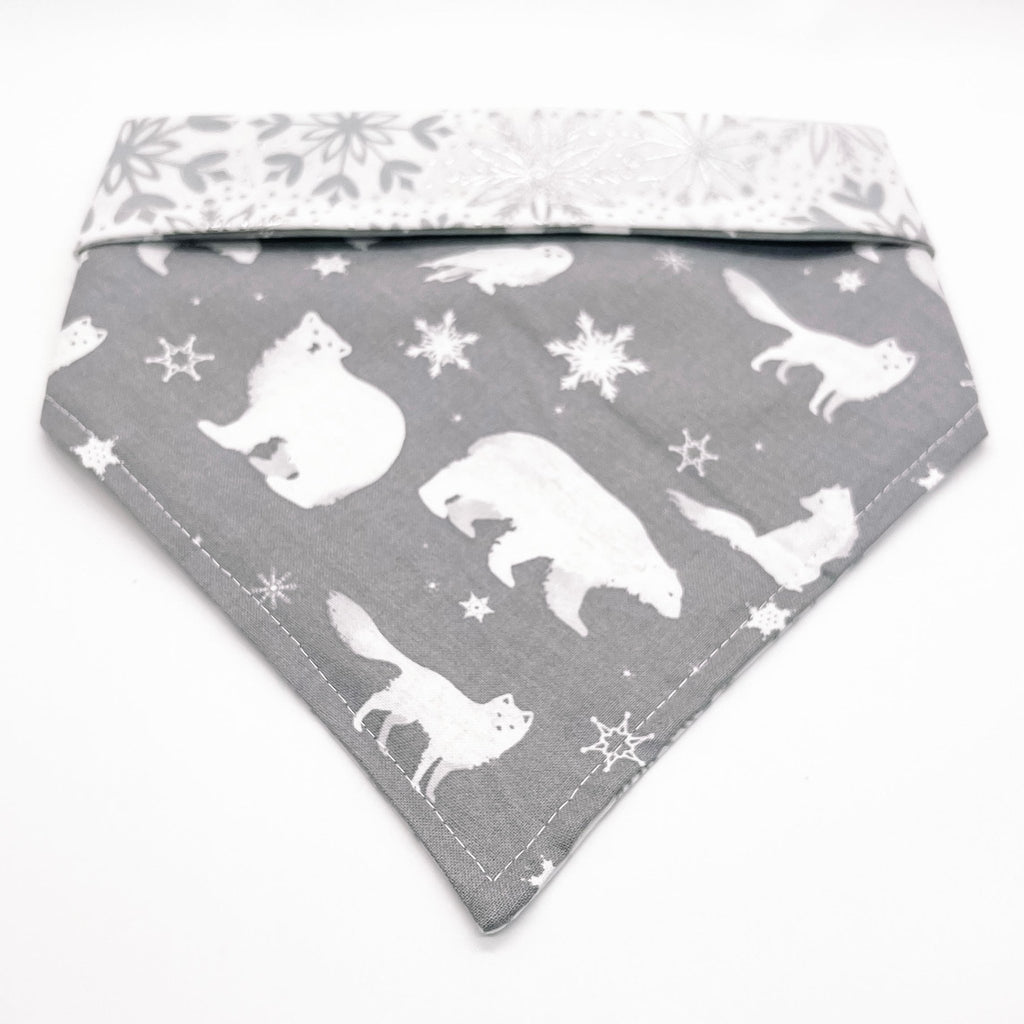 Winter Wonderland Bandana - Reversible - Jersey Border Collars