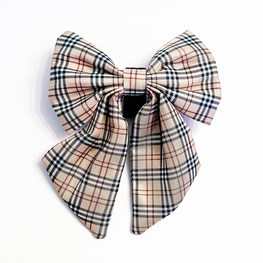 Barkberry Plaid Sailor Bow Tie - Jersey Border Collars