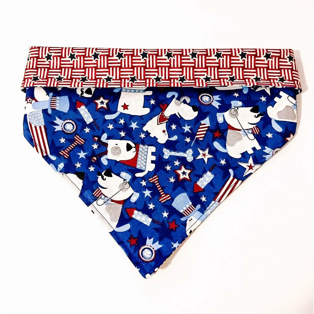 Pawty in the USA Bandana - Reversible - Jersey Border Collars