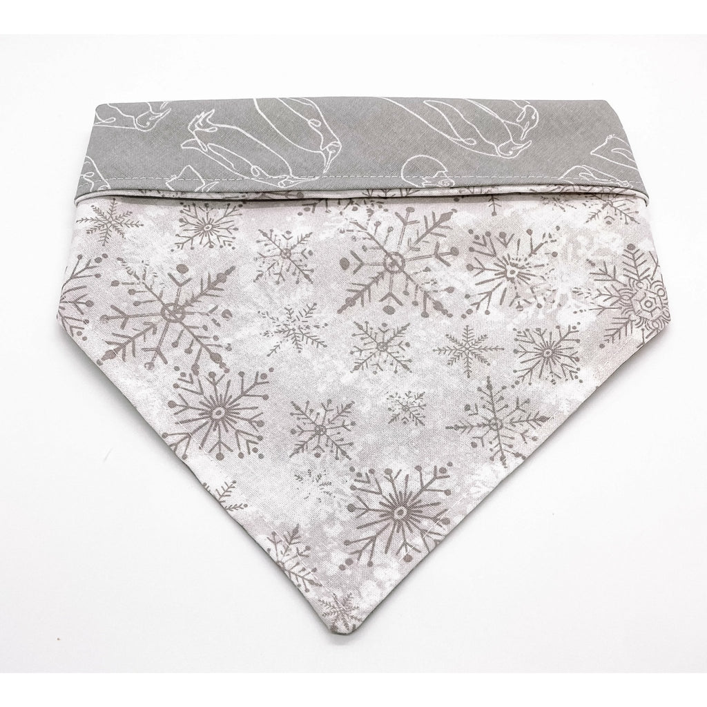 Emperor's Snowfall Bandana - Reversible - Jersey Border Collars