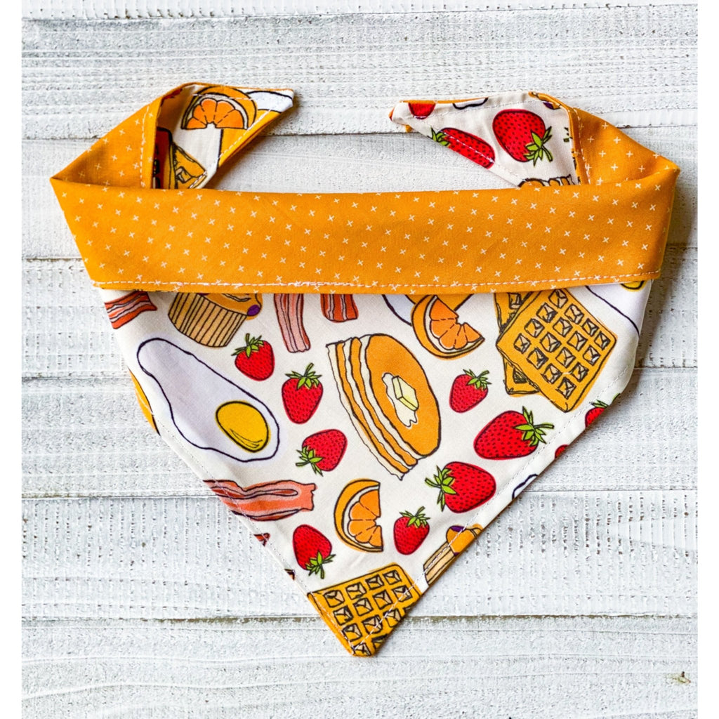 Breakfast Platter Bandana - Reversible - Jersey Border Collars