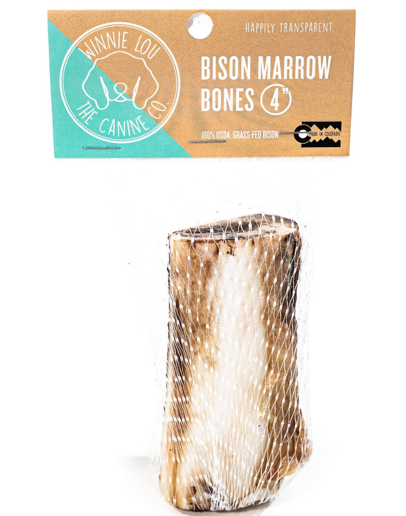 Bison Marrow Bone - 4" - Jersey Border Collars