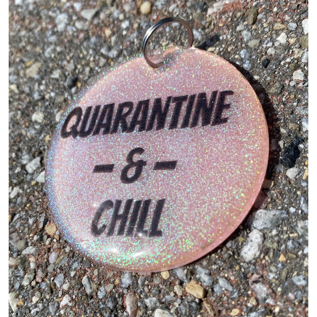 Quarantine & Chill Dog Tag - Jersey Border Collars