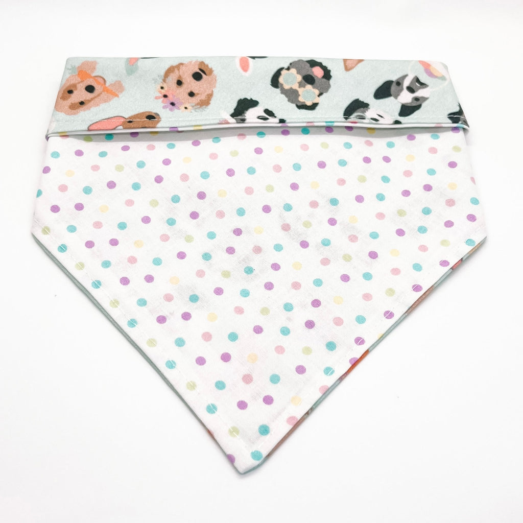 Easter Pups Bandana - Reversible - Jersey Border Collars