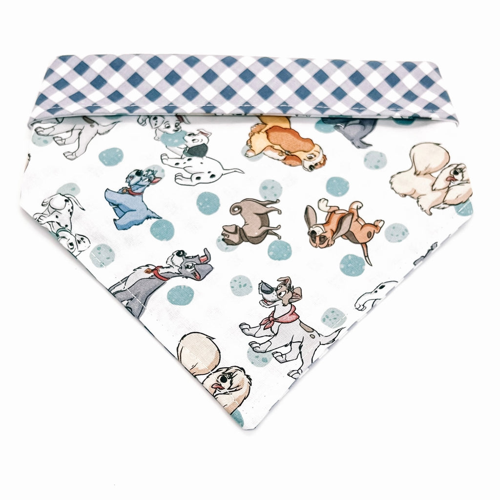 Disney Dogs / Plaid Bandana - Reversible - Jersey Border Collars