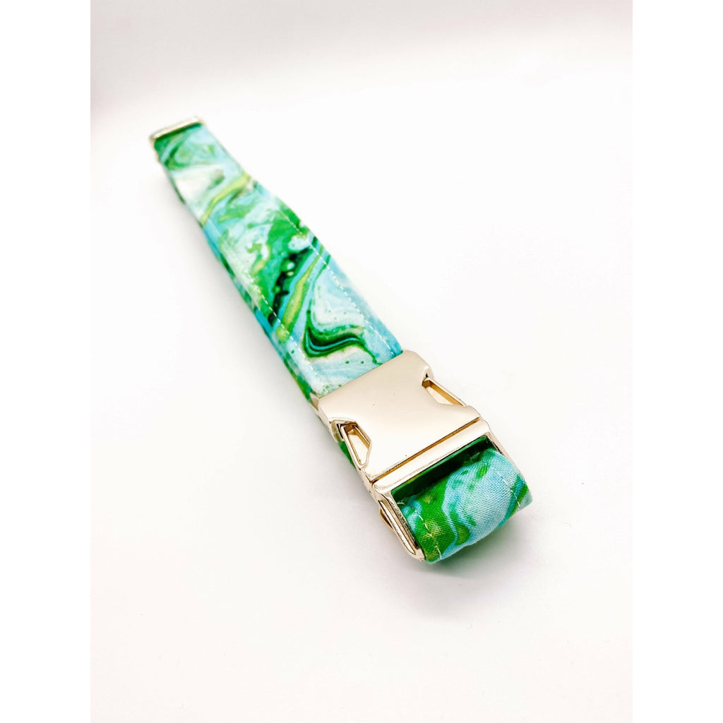 Emerald Blast Adjustable Collar - Jersey Border Collars