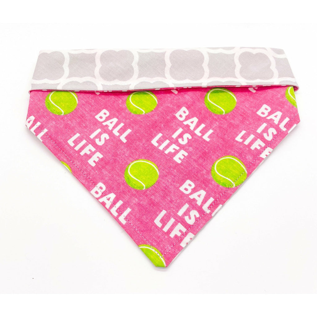 Pink Ball is Life Bandana - Reversible - Jersey Border Collars