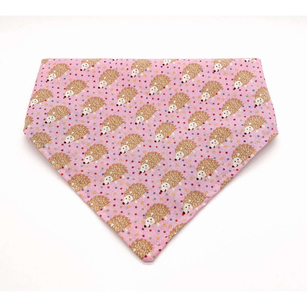 Pink Hedgehog Bandana - Jersey Border Collars