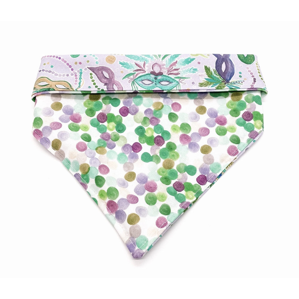 Mardi Gras Sequin Bandana - Reversible - Jersey Border Collars