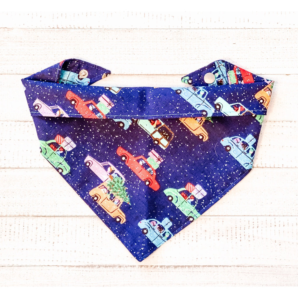 XMAS Cars Bandana - Jersey Border Collars