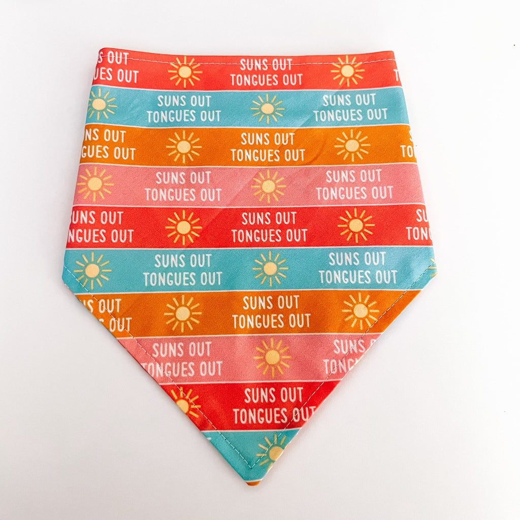 Suns Out Tongues Out Bandana - Jersey Border Collars