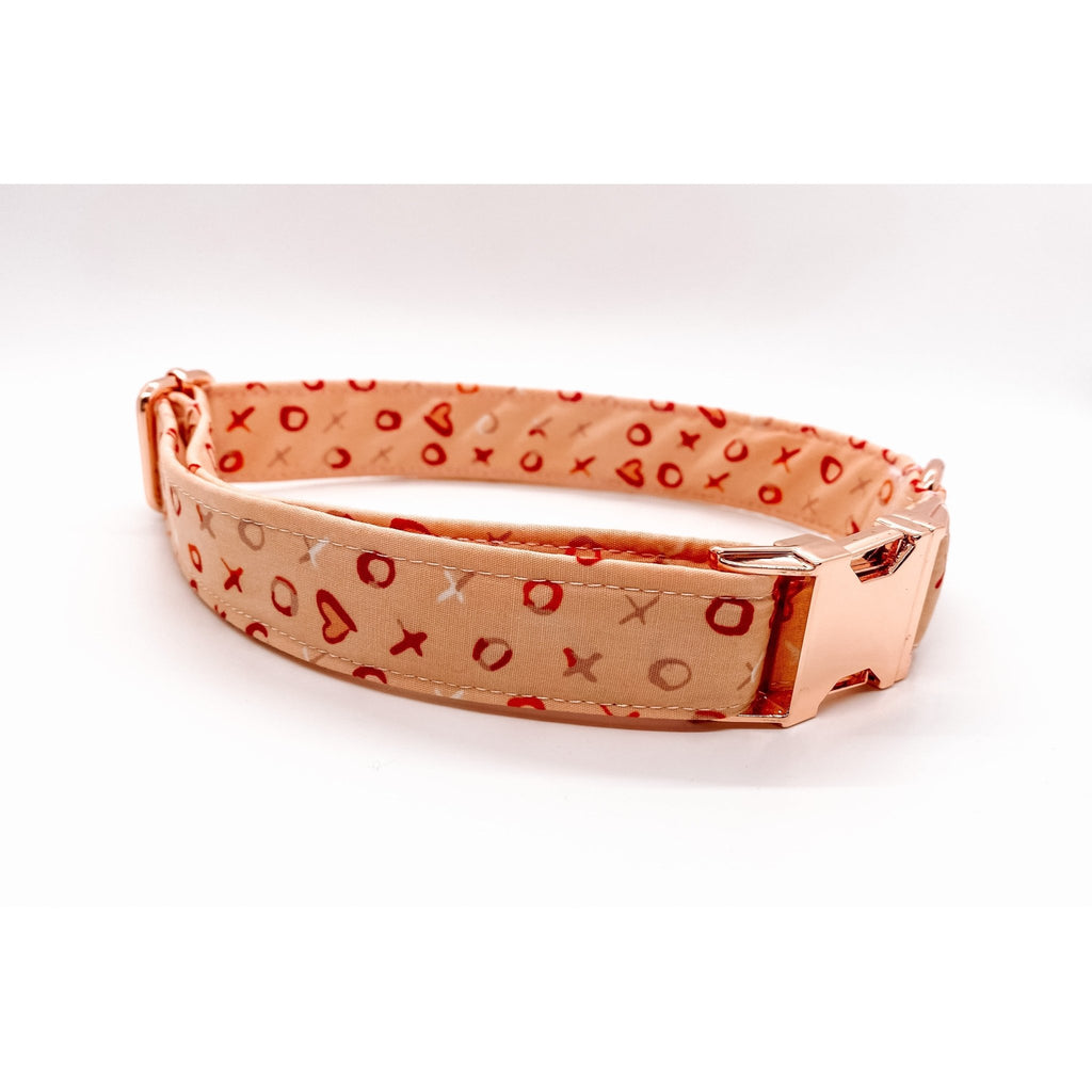 Hugs & Kisses Pink Collar - Jersey Border Collars