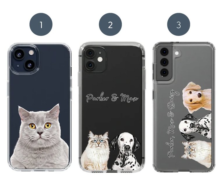 Custom Pet Phone Clear Case - Jersey Border Collars