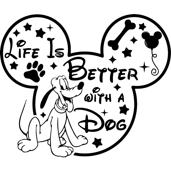 Life is Better With A Dog / Disney - Bandana Add On - Jersey Border Collars