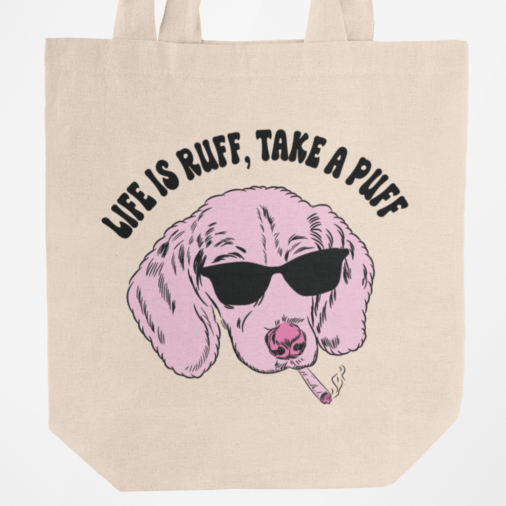 Life is Ruff Take A Puff Tote Bag - Jersey Border Collars