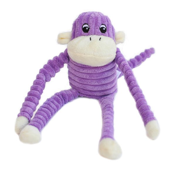 Spencer the Crinkle Monkey - Small Purple - Jersey Border Collars