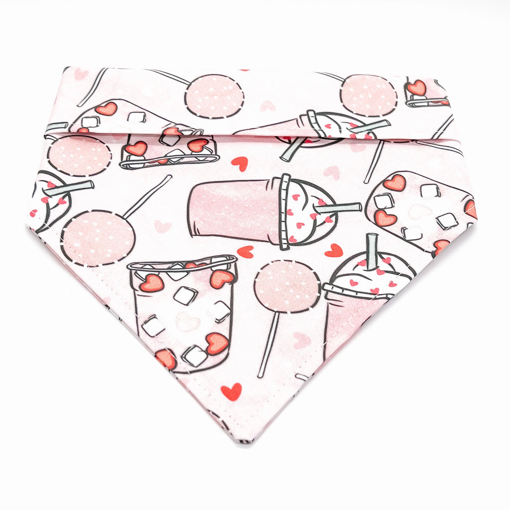 Valentine's Frap & Cake Pop Bandana - Jersey Border Collars